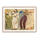 Playful Spirit Dart Boy by Caroline Pinney - 48X36 Rustic Walnut