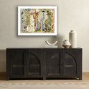 Celestial Artistry Blue Eyed Snake Woman by Caroline Pinney - 40X30 White Maple