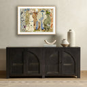 Celestial Artistry Blue Eyed Snake Woman by Caroline Pinney - 40X30 White Oak