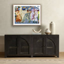 Timeless Boy With The Blues II by Caroline Pinney - 40X30 Rustic Walnut