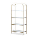Astra Swinton Bookcase - Hammered Aged Brass 82