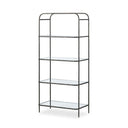Novara Swinton Bookcase - Hammered Gunmetal 82