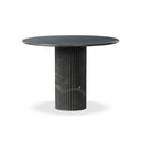 Aveline Oranda Round Dining Table 42 - Black Marble