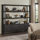 Lumina Orwin Wide Bookshelf - Smoked Black Oak
