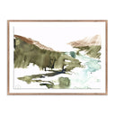 Artistry Luxe Copper Stream II by Lesley Frenz - 24X18 Rustic Walnut