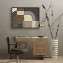 Luxe Artistry Textile 1 by Raoul Morren - 30X40 Black Maple Floater