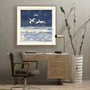 Aurelian See Gulls by Pepi Sprohge - 40X40 Rustic Walnut