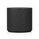 Valentina Oval Nightstand - Black Linen