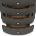 Valentina Oval Nightstand - Dark Green Laquered Linen