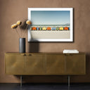 Coastal Muizenberg Huts by Coy Aune - 40X30 White Maple