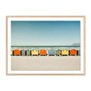 Coastal Muizenberg Huts by Coy Aune - 40X30 White Oak