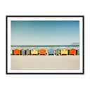 Coastal Muizenberg Huts by Coy Aune - 32X24 White Oak