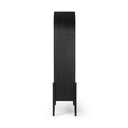 Aveline Tolle Bookcase - Drifted Matte Black W Oak Shelves