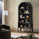 Aveline Tolle Bookcase - Drifted Matte Black W Black Shelves