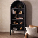 Aveline Tolle Bookcase - Drifted Matte Black W Black Shelves