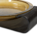 Chic Runa Bowl - Amber Cast Glass