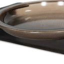 Chic Runa Bowl - Smoked Brown Cast Glass