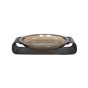 Chic Runa Bowl - Smoked Brown Cast Glass