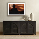 Verity Art - Cowboy In The Shadow by Coup Desprit - 40X30 Rustic Walnut