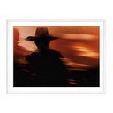 Verity Art - Cowboy In The Shadow by Coup Desprit - 48X36 White Maple