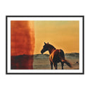 Celeste Collection Horse by Coup Desprit - 32X24 Black Maple