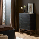Verity Tall Dresser - Black Raffia