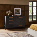 Verity Rosedale 8 Drawer Dresser - Ebony Oak Veneer