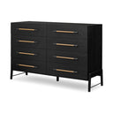 Verity Rosedale 8 Drawer Dresser - Ebony Oak Veneer