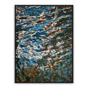 Azure Reflection Reflecting Blue by Geoffrey Baris - 30X40 Black Maple