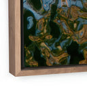 Azure Reflection Reflecting Blue by Geoffrey Baris - 24X32 Rustic Walnut