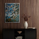 Azure Reflection Reflecting Blue by Geoffrey Baris - 30X40 White Maple