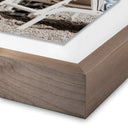 Aetherial People Watching From A Lounge Chair - 30X40 Rustic Walnut