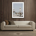 Aetherial People Watching From A Lounge Chair - 30X40 White Maple