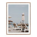 Aetherial People Watching From A Lounge Chair - 36X48 Rustic Walnut