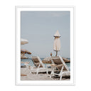 Aetherial People Watching From A Lounge Chair - 48X72 White Maple