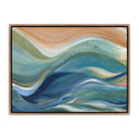 Gentle Waves Wash Over Me by Ahn Hee Strain - 48X36 Rustic Walnut