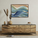 Gentle Waves Wash Over Me by Ahn Hee Strain - 40X30 Rustic Walnut
