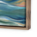 Gentle Waves Wash Over Me by Ahn Hee Strain - 32X24 Rustic Walnut