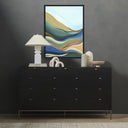 Aurelia Trail To Teal Lake by Ahn Hee Strain - 30X40 Black Maple