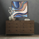 Aurelian Forward Flow by Ahn Hee Strain - 40X40 Rustic Walnut