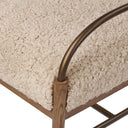 Vesper Demi Accent Stool - Beige Shearling