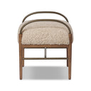 Vesper Demi Accent Stool - Beige Shearling