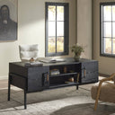 Verity Rosedale Executive Desk - Ebony Oak Veneer
