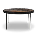 Aveline Yoko Nesting Table - Large Smoked Brown Cast Glass