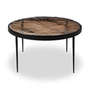 Aveline Yoko Nesting Table - Large Smoked Brown Cast Glass