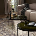 Aveline Yoko Nesting Table - Large Moss Cast Glass