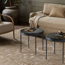 Aveline Yoko Nesting Table - Small Moss Cast Glass