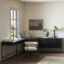 Aurelia Trey Modular Corner Desk - Black Wash Poplar