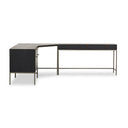 Verity Wide Filing Cabinet Desk System - Black Poplar