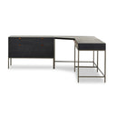 Verity Wide Filing Cabinet Desk System - Black Poplar